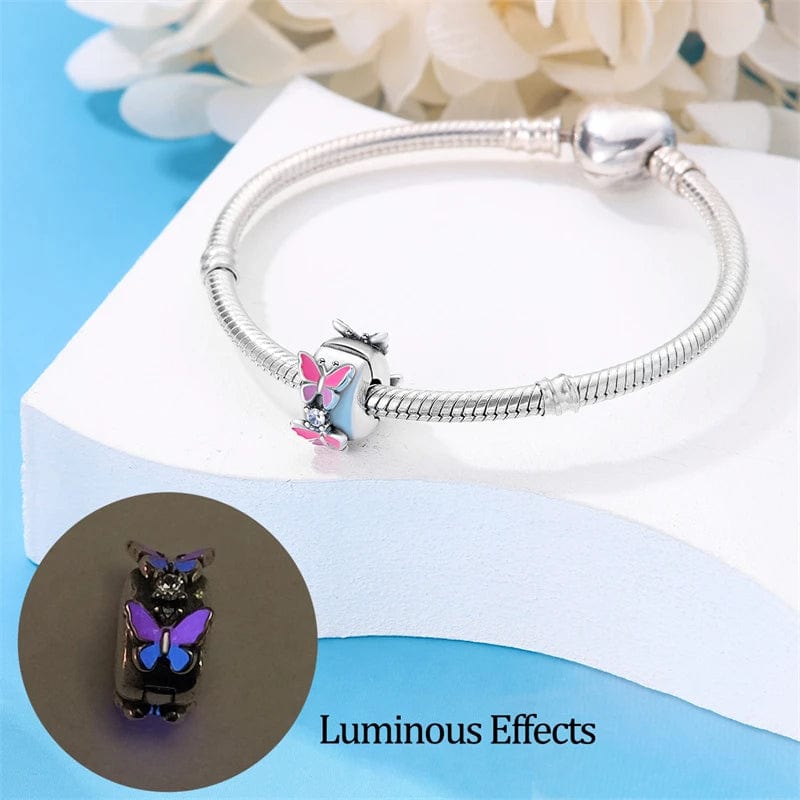 Amarante Jewelry Glow in the Dark Luminous Butterflies Clip Charm