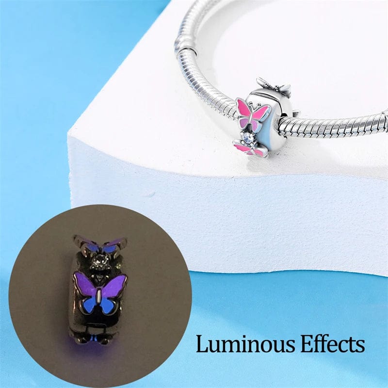 Amarante Jewelry Glow in the Dark Luminous Butterflies Clip Charm