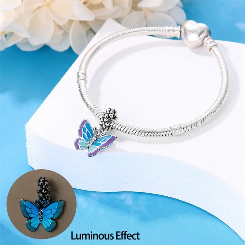 Amarante Jewelry Glow in the Dark Luminous Butterfly Dangle Charm