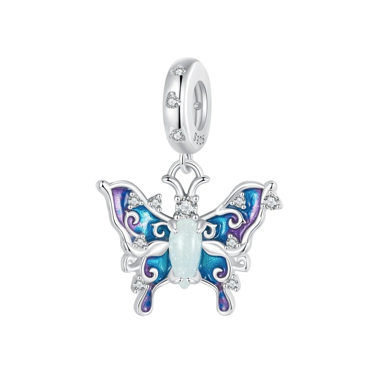 Amarante Jewelry Glow in the Dark Luminous Celestial Butterfly Dangle Charm