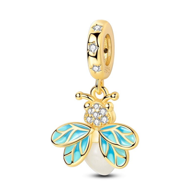 Amarante Jewelry Glow in the Dark Luminous Gold Firefly Dangle Charm