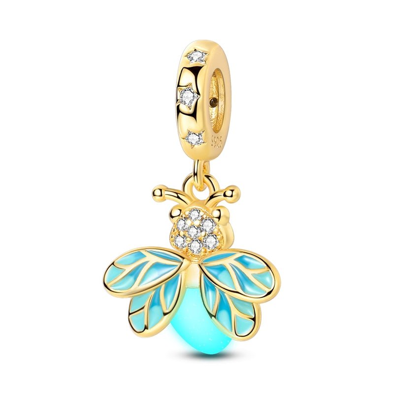 Amarante Jewelry Glow in the Dark Luminous Gold Firefly Dangle Charm