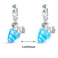 Amarante Jewelry Glow in the Dark Luminous Hermit Crab Shell Dangle Charm
