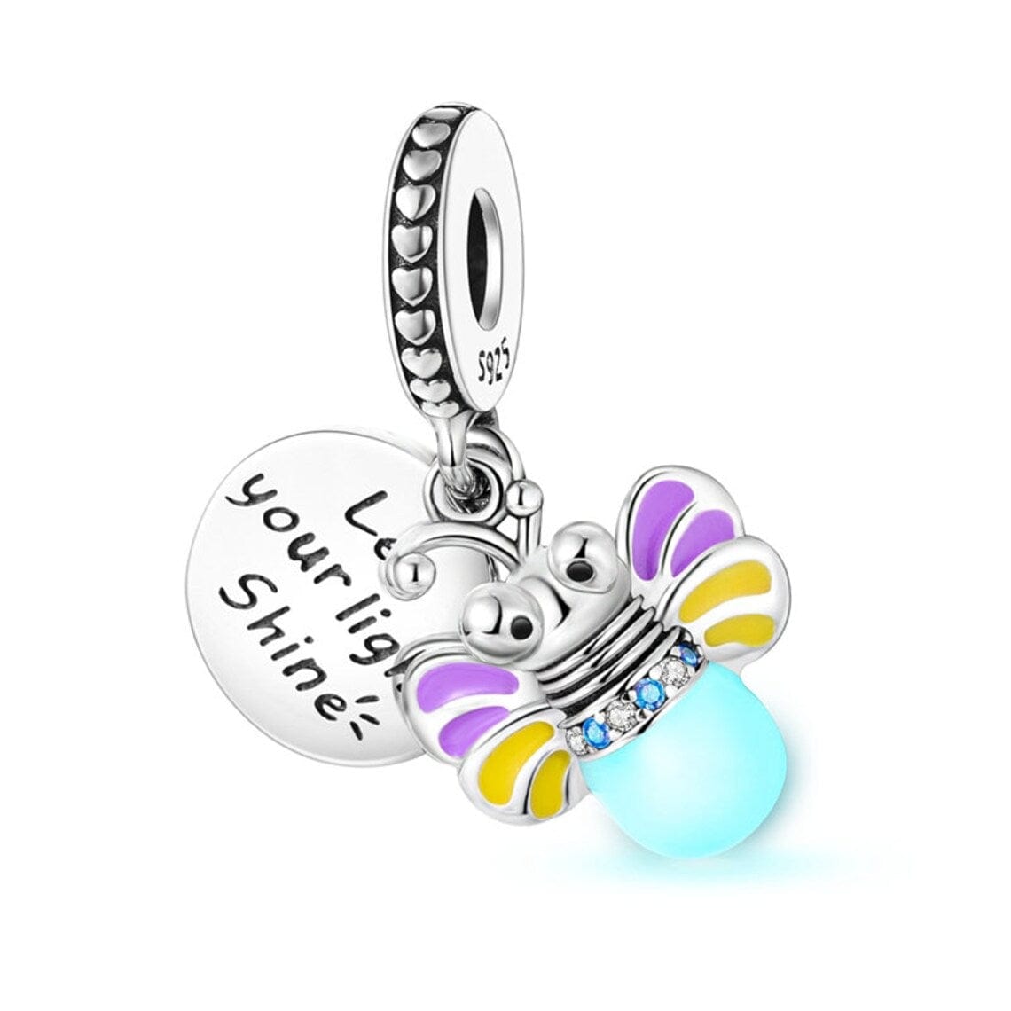 Amarante Jewelry Glow in the Dark Luminous Honey Bee Dangle Charm