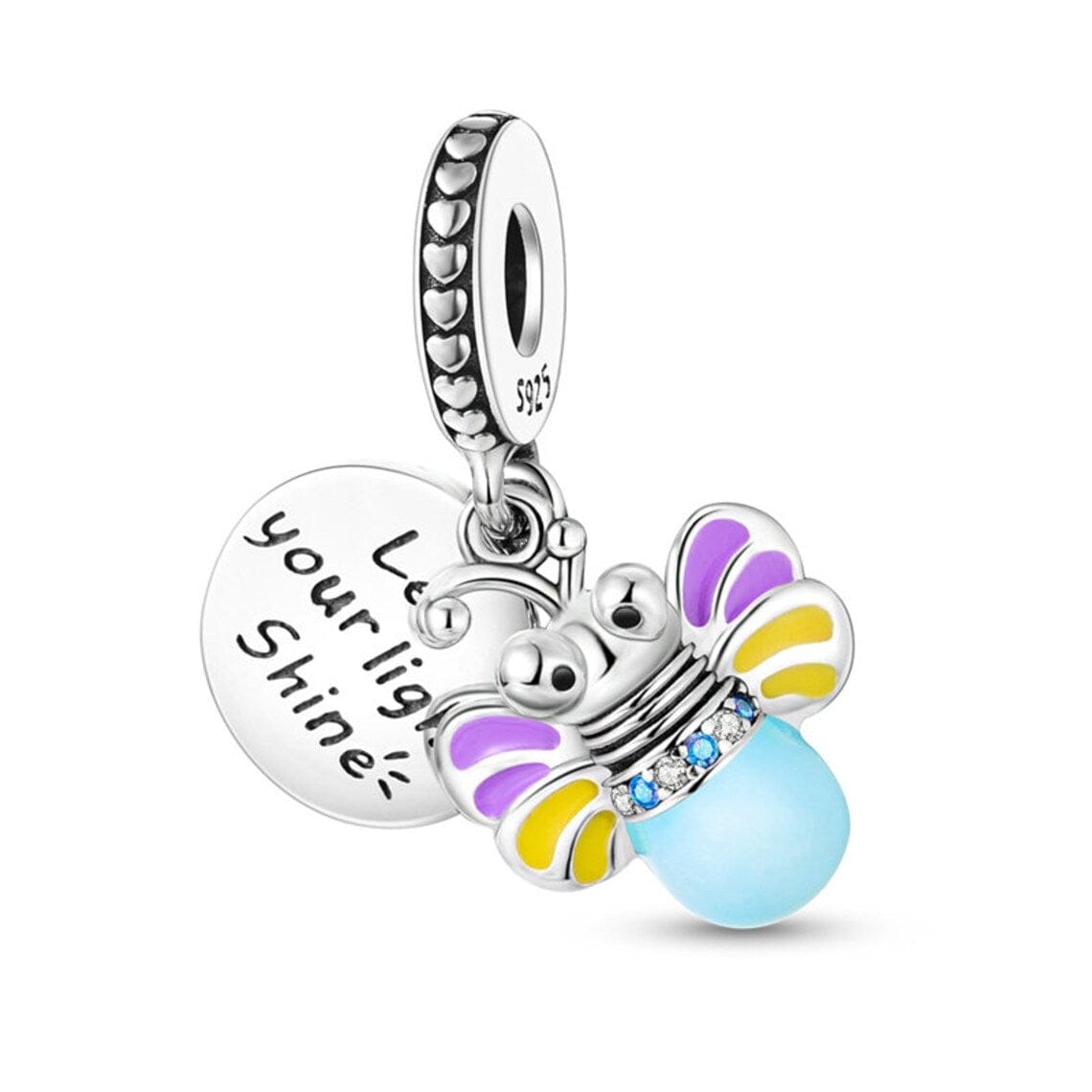 Amarante Jewelry Glow in the Dark Luminous Honey Bee Dangle Charm