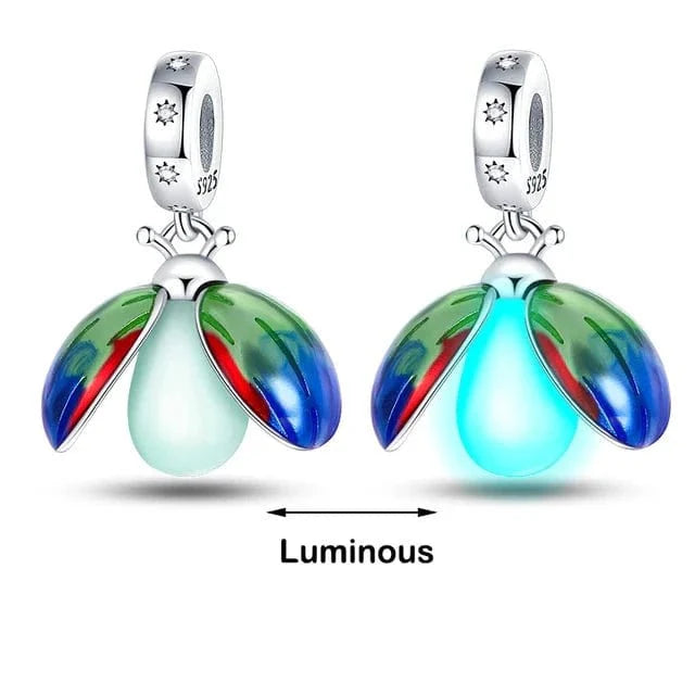 Amarante Jewelry Glow in the Dark Luminous Lady Bug Dangle Charm