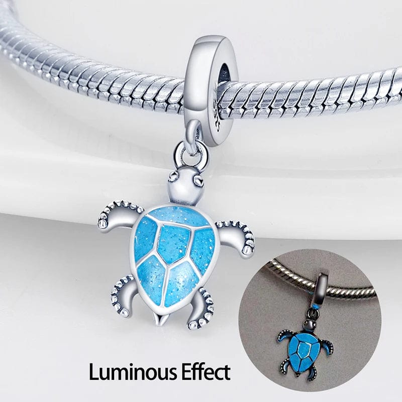 Amarante Jewelry Glow in the Dark Luminous Ocean Turtle Dangle Charm