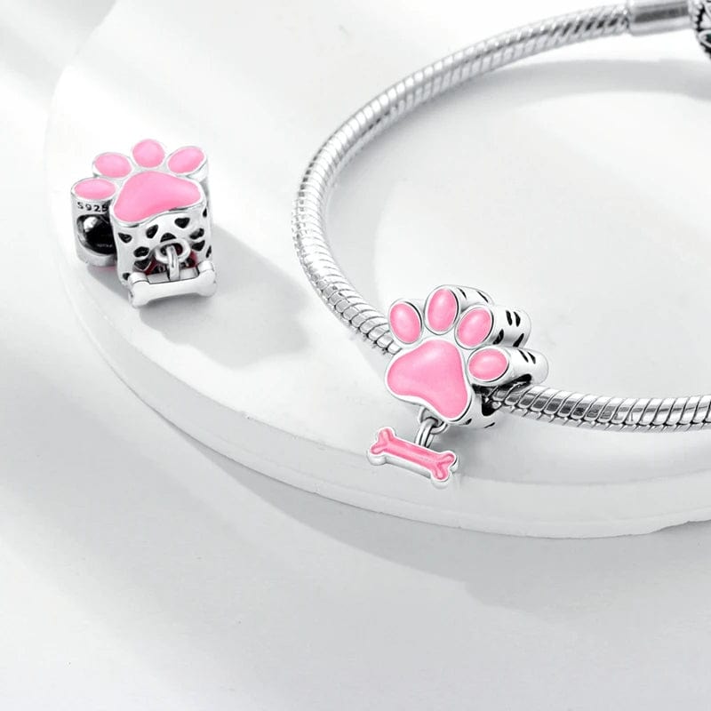 Amarante Jewelry Glow in the Dark Luminous Paw and Bone Charm