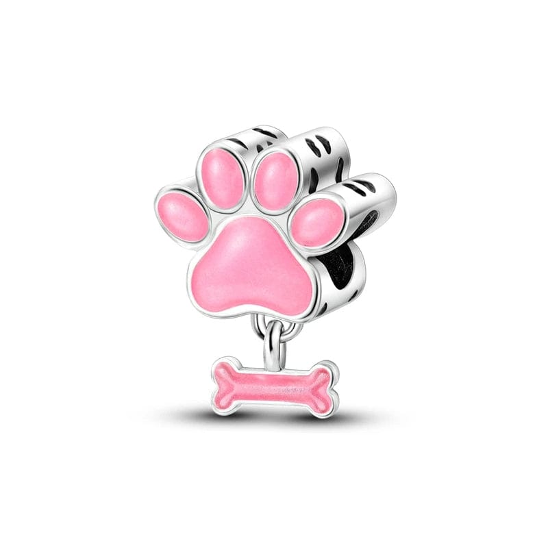 Amarante Jewelry Glow in the Dark Luminous Paw and Bone Charm