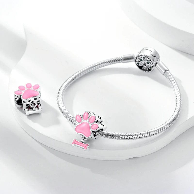 Amarante Jewelry Glow in the Dark Luminous Paw and Bone Charm
