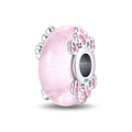 Amarante Jewelry Glow in the Dark Luminous Pink Murano Charm
