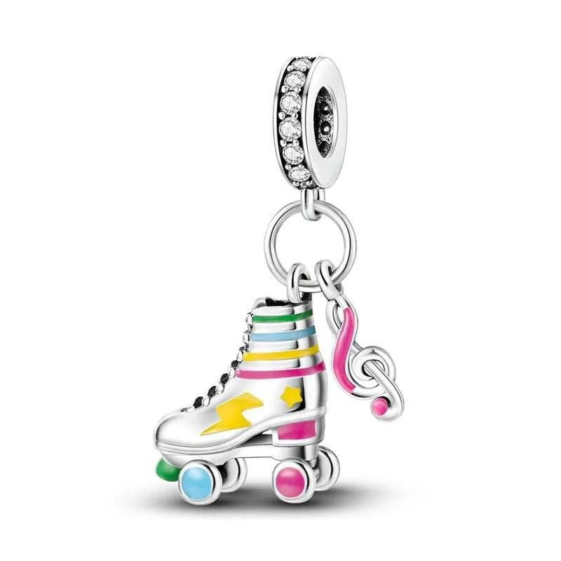 Amarante Jewelry Glow in the Dark Luminous Roller Skates Tiktok Dangle Charm