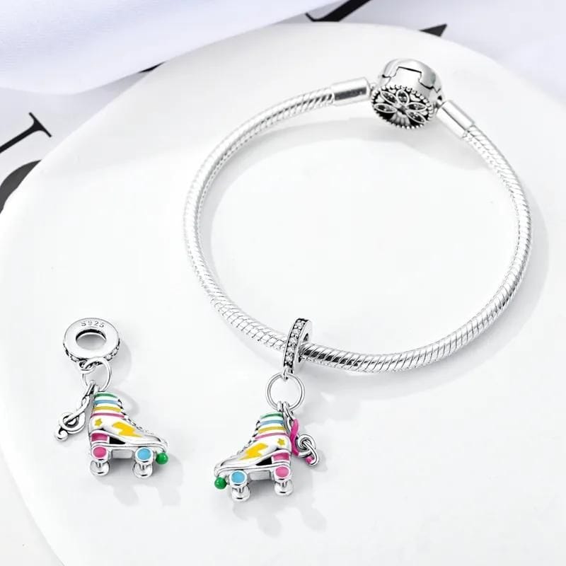 Amarante Jewelry Glow in the Dark Luminous Roller Skates Tiktok Dangle Charm