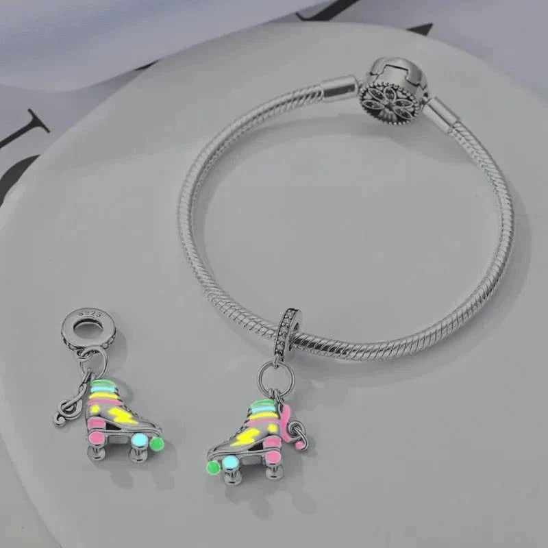 Amarante Jewelry Glow in the Dark Luminous Roller Skates Tiktok Dangle Charm