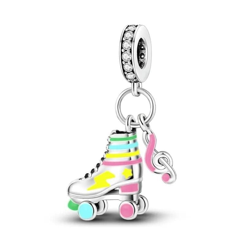 Amarante Jewelry Glow in the Dark Luminous Roller Skates Tiktok Dangle Charm