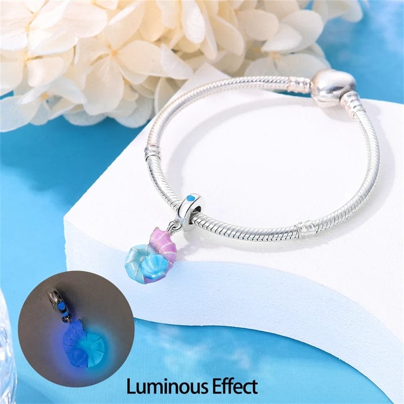 Amarante Jewelry Glow in the Dark Luminous Seashell Dangle Charm