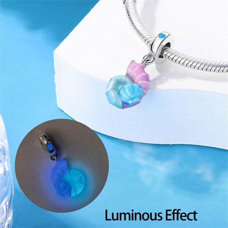 Amarante Jewelry Glow in the Dark Luminous Seashell Dangle Charm