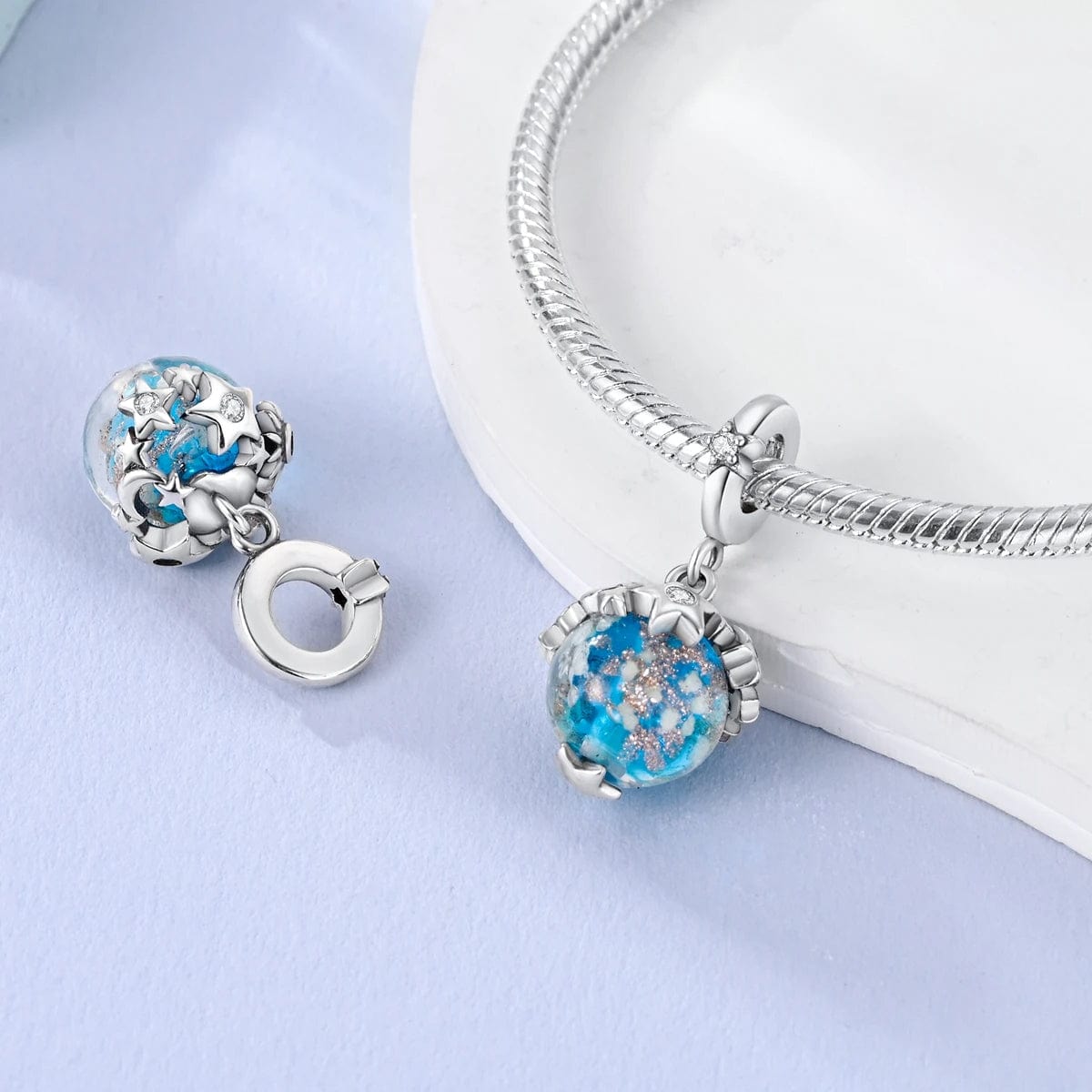 Amarante Jewelry Glow in the Dark Luminous Sky in The Stars Dangle Charm