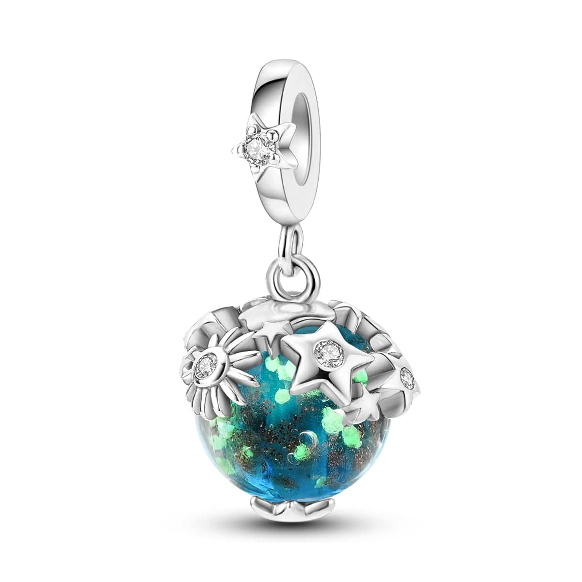 Amarante Jewelry Glow in the Dark Luminous Sky in The Stars Dangle Charm