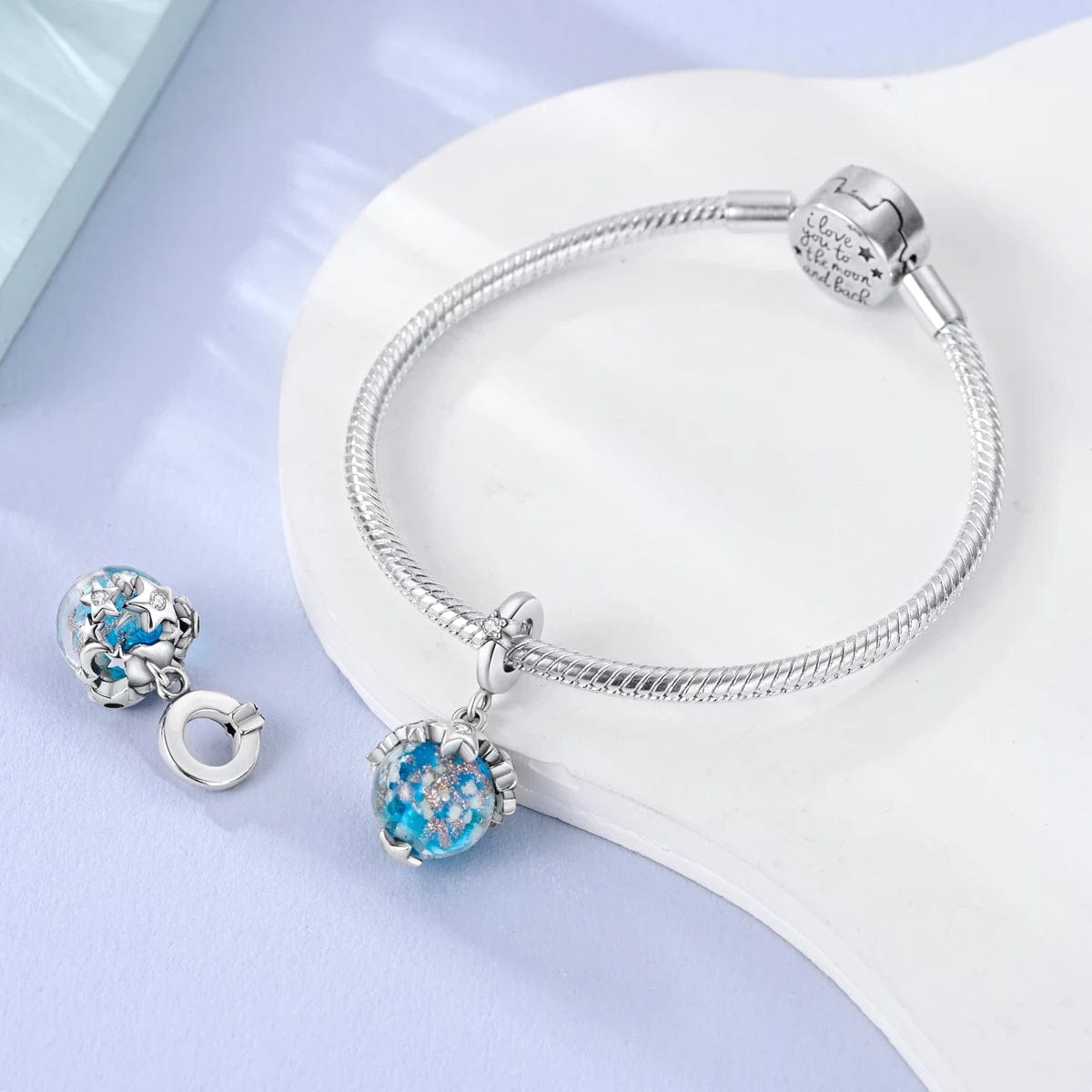 Amarante Jewelry Glow in the Dark Luminous Sky in The Stars Dangle Charm