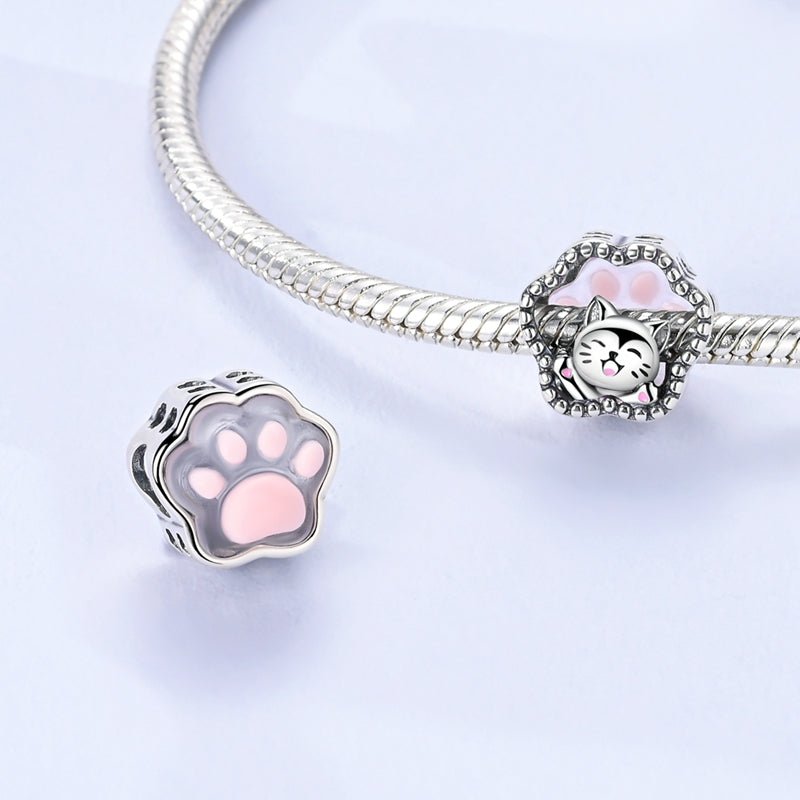 Amarante Jewelry Glow in the Dark Luminous Smiling Cat Charm