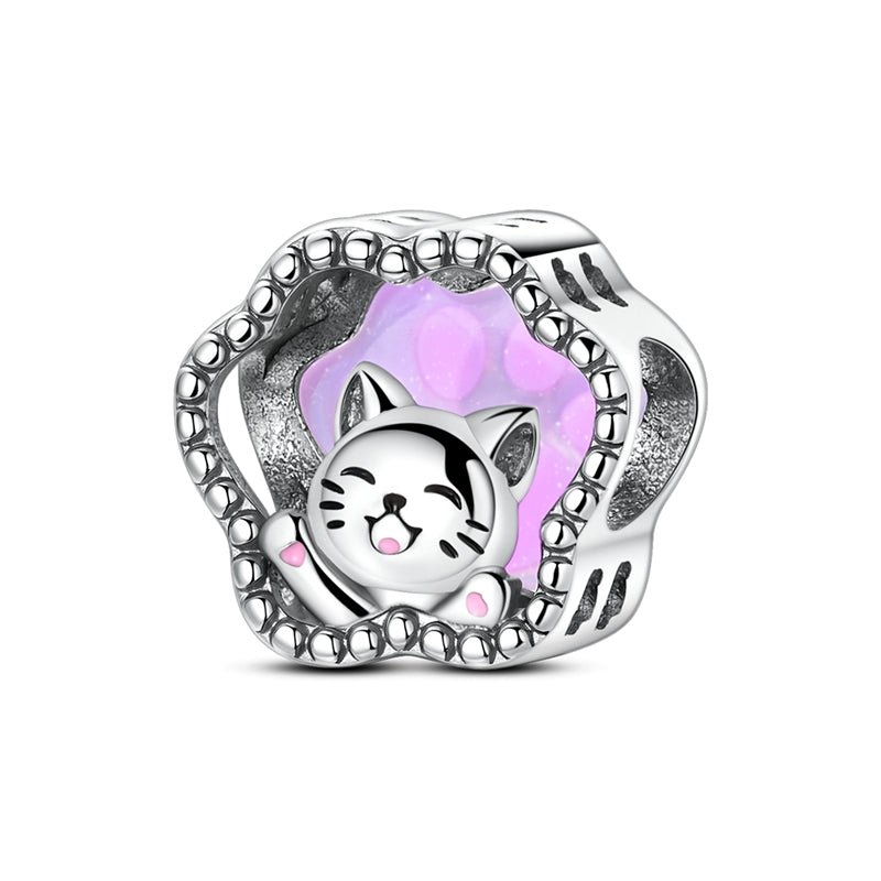 Amarante Jewelry Glow in the Dark Luminous Smiling Cat Charm