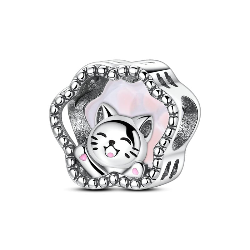 Amarante Jewelry Glow in the Dark Luminous Smiling Cat Charm