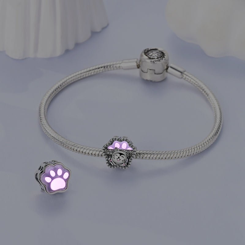 Amarante Jewelry Glow in the Dark Luminous Smiling Cat Charm