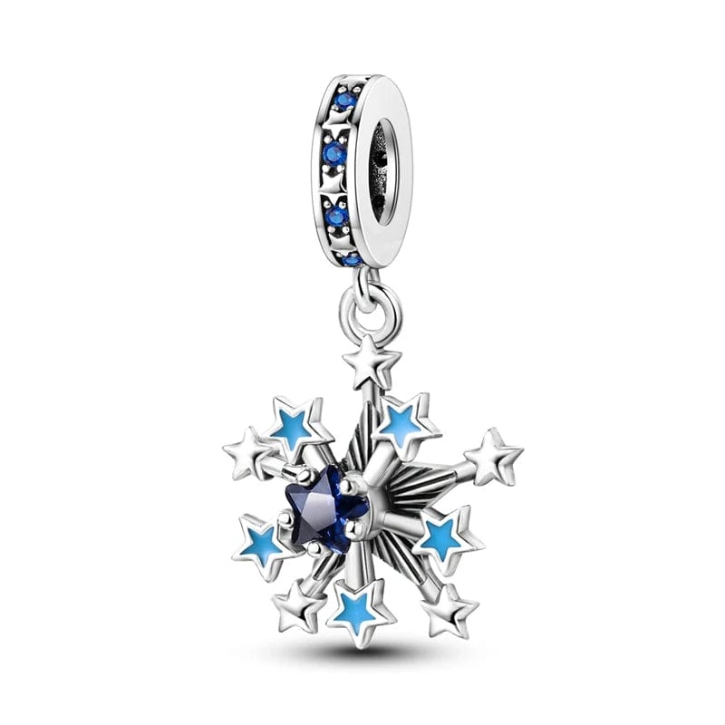 Amarante Jewelry Glow in the Dark Luminous Snowflake Dangle Charm