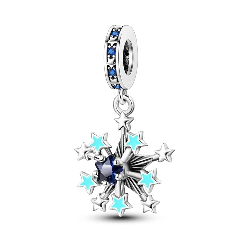 Amarante Jewelry Glow in the Dark Luminous Snowflake Dangle Charm