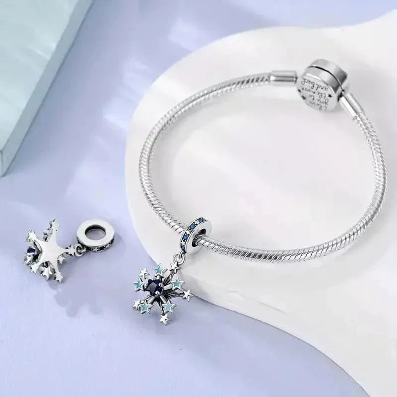 Amarante Jewelry Glow in the Dark Luminous Snowflake Dangle Charm