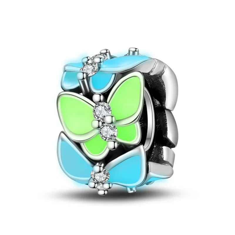 Amarante Jewelry Glow in the Dark Luminous Spacer Butterflies Charm