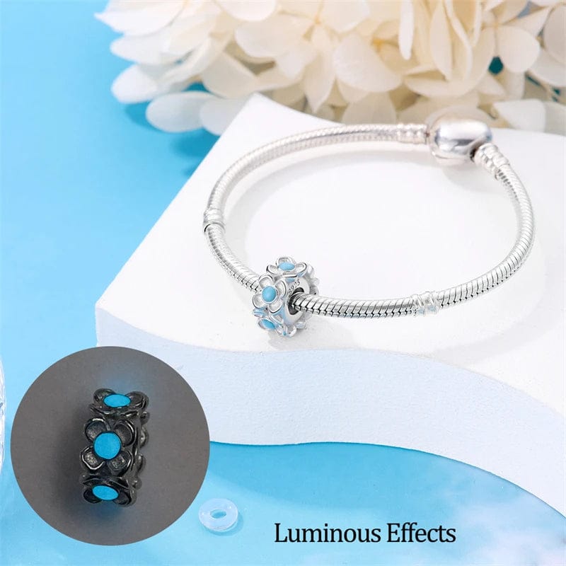 Amarante Jewelry Glow in the Dark Luminous Spacer Daisies Charm