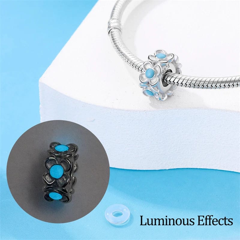 Amarante Jewelry Glow in the Dark Luminous Spacer Daisies Charm