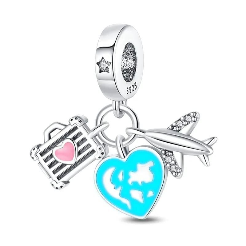 Amarante Jewelry Glow in the Dark Luminous Travel Plane & Luggage Dangle Charm