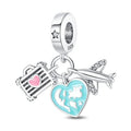 Amarante Jewelry Glow in the Dark Luminous Travel Plane & Luggage Dangle Charm