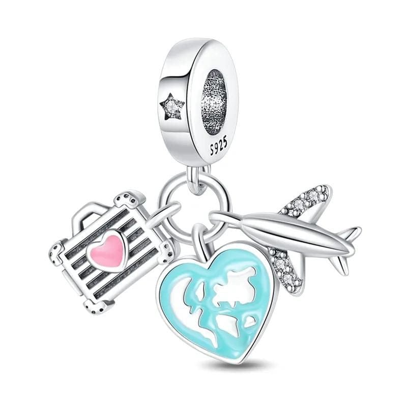 Amarante Jewelry Glow in the Dark Luminous Travel Plane & Luggage Dangle Charm