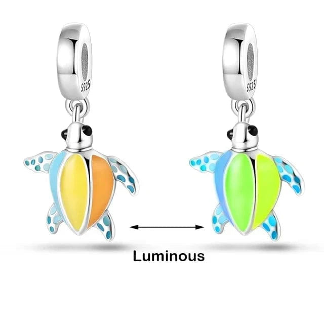Amarante Jewelry Glow in the Dark Luminous Turtle Dangle Charm