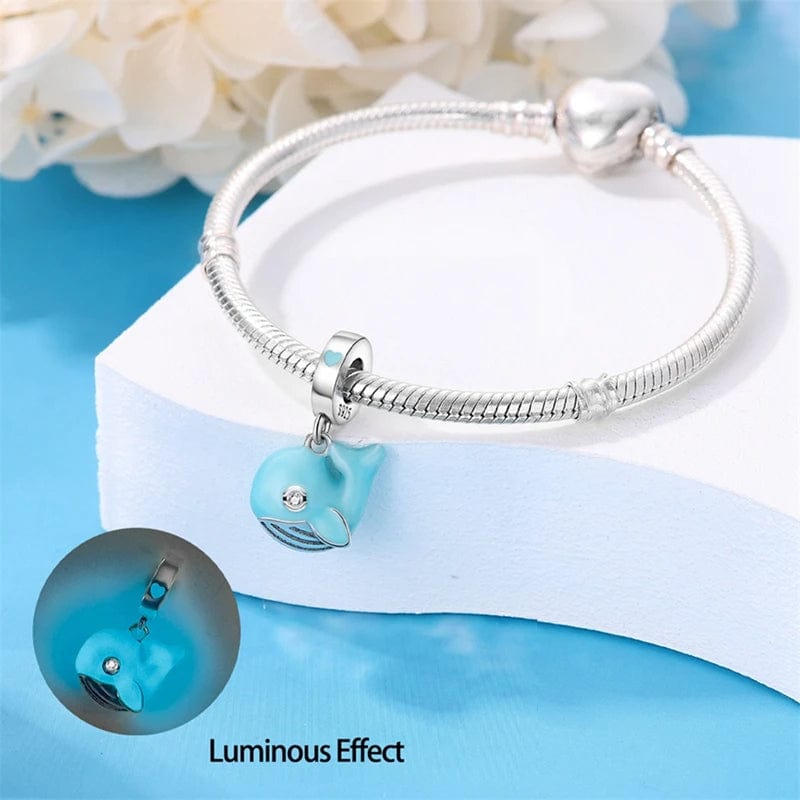 Amarante Jewelry Turquoise - colored Whale Dangle Charm