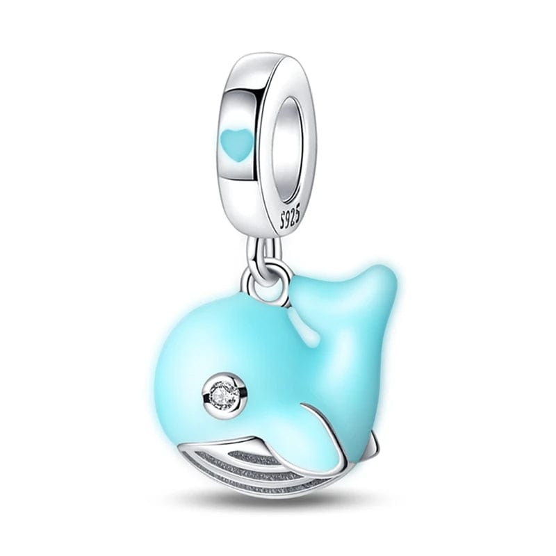 Amarante Jewelry Turquoise - colored Whale Dangle Charm