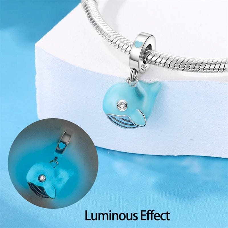 Amarante Jewelry Turquoise - colored Whale Dangle Charm