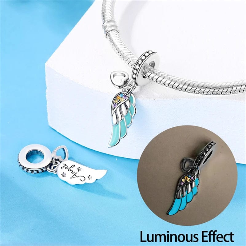 Amarante Jewelry Glow in the Dark Luminous Wing Dangle Charm