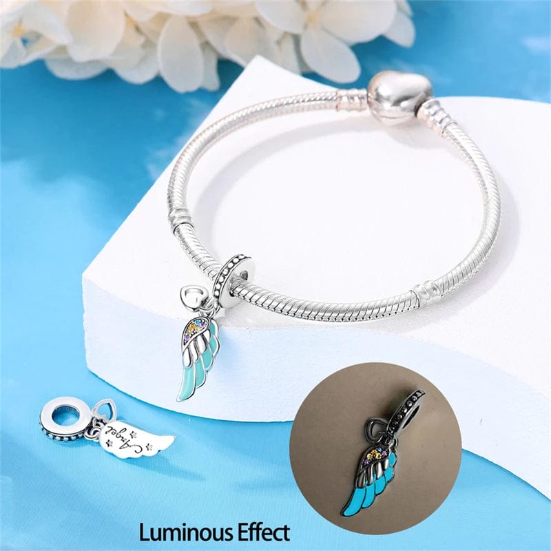 Amarante Jewelry Glow in the Dark Luminous Wing Dangle Charm
