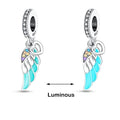 Amarante Jewelry Glow in the Dark Luminous Wing Dangle Charm