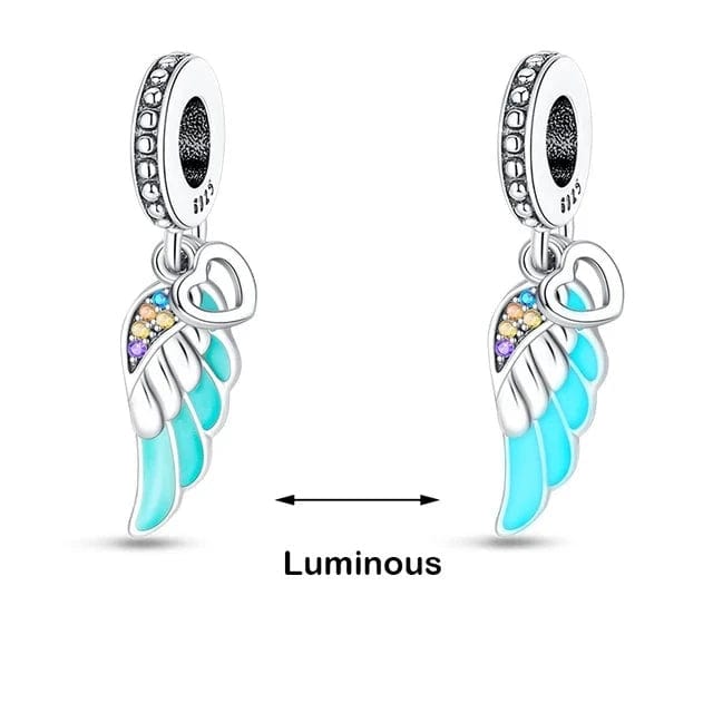 Amarante Jewelry Glow in the Dark Luminous Wing Dangle Charm
