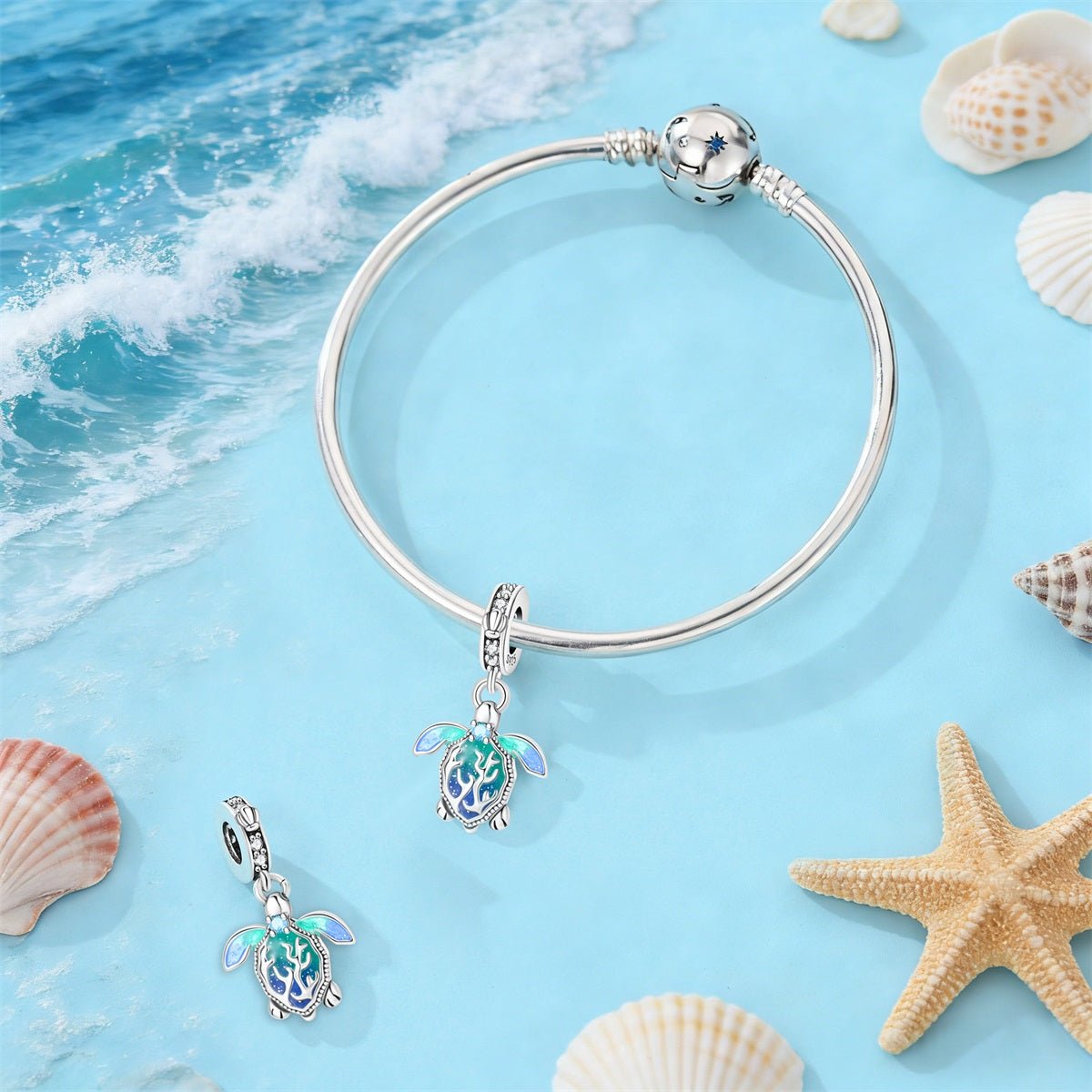 Amarante Jewelry Glow - in - the - Dark Sea Turtle Ocean Dangle Charm