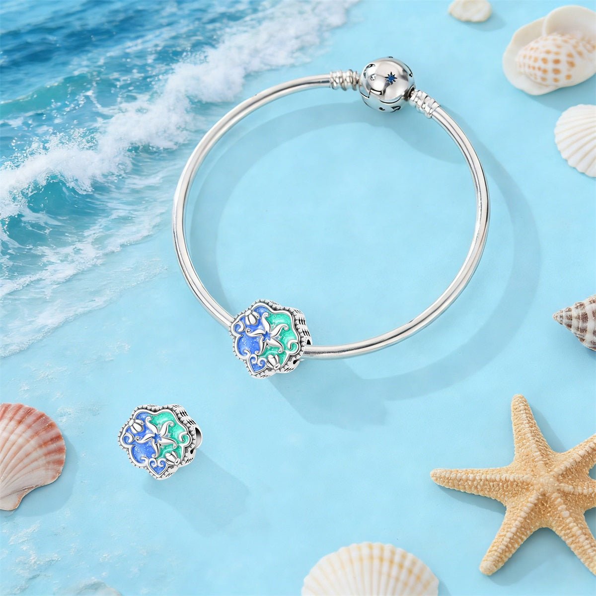 Amarante Jewelry Glow - in - the - Dark Starfish Ocean Heart Charm
