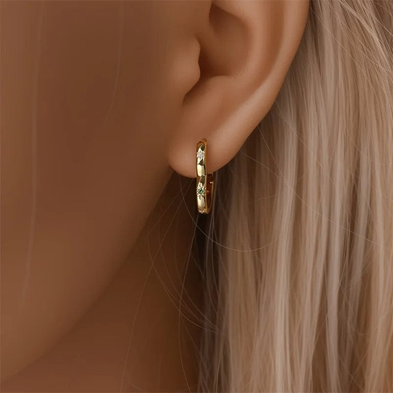 Amarante Jewelry Gold Heart Hoop Earrings