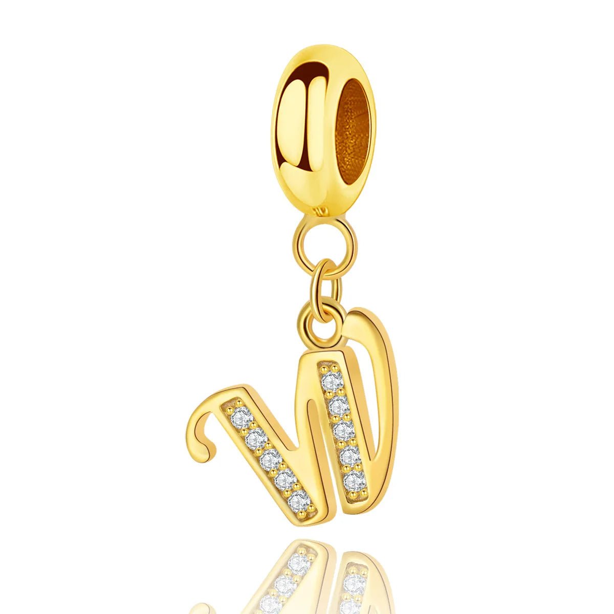 Amarante Jewelry Gold Initial Letter A~Z Alphabet Dangle Charms