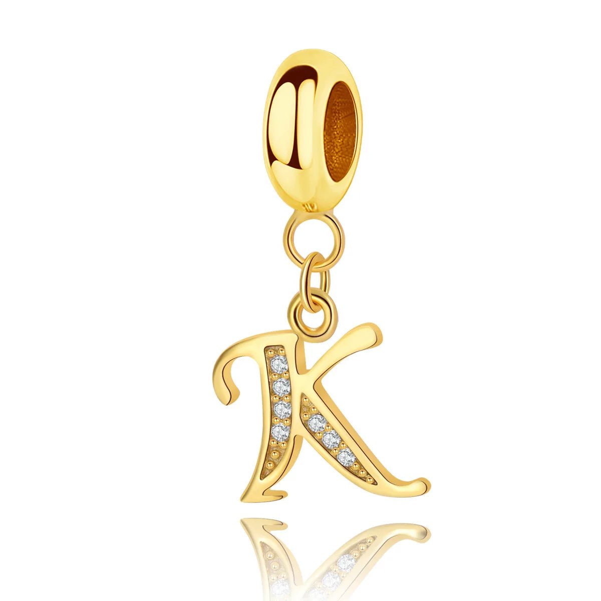 Amarante Jewelry Gold Initial Letter A~Z Alphabet Dangle Charms